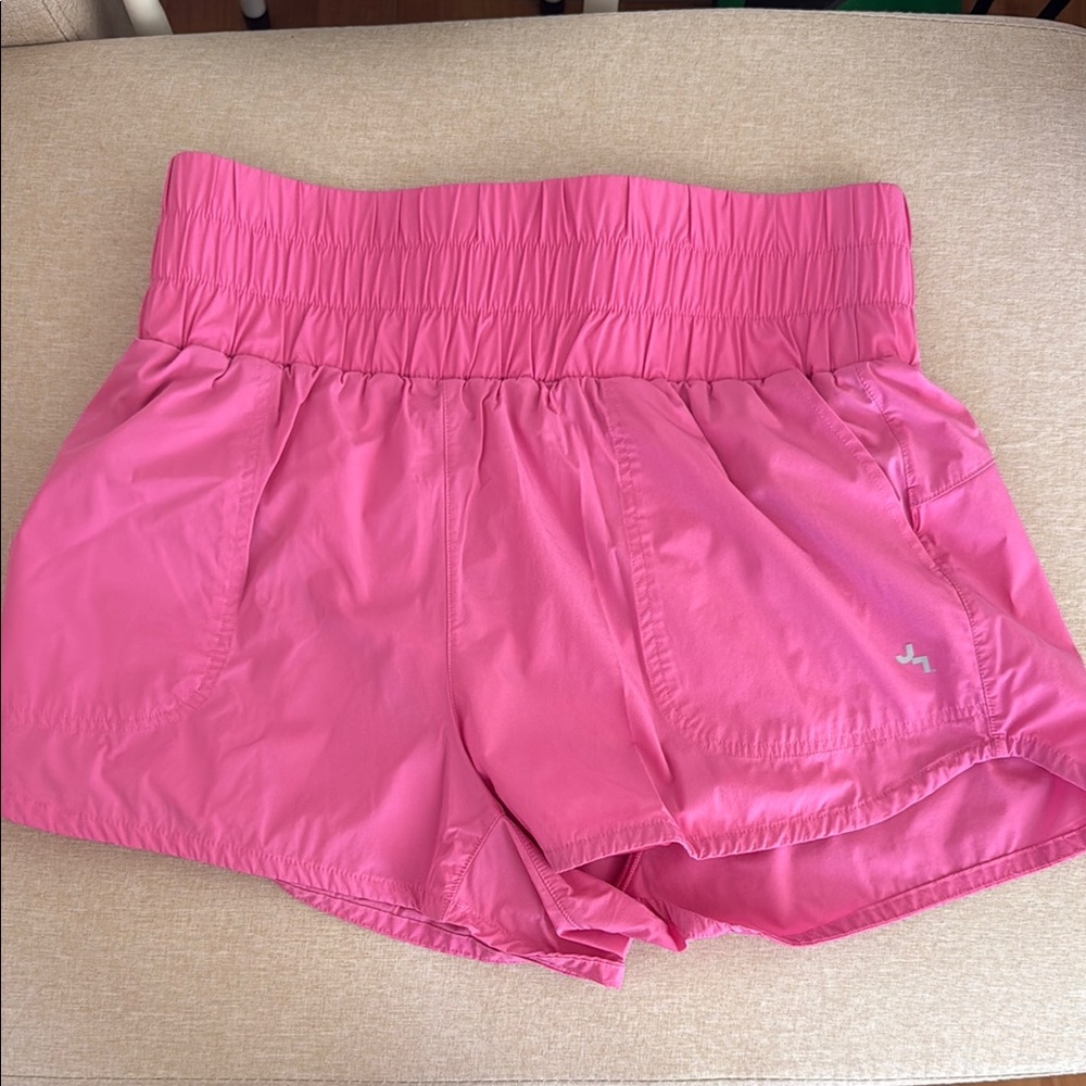 JoyLab Pink Women's High Rise Shorts with pockets and built in liner